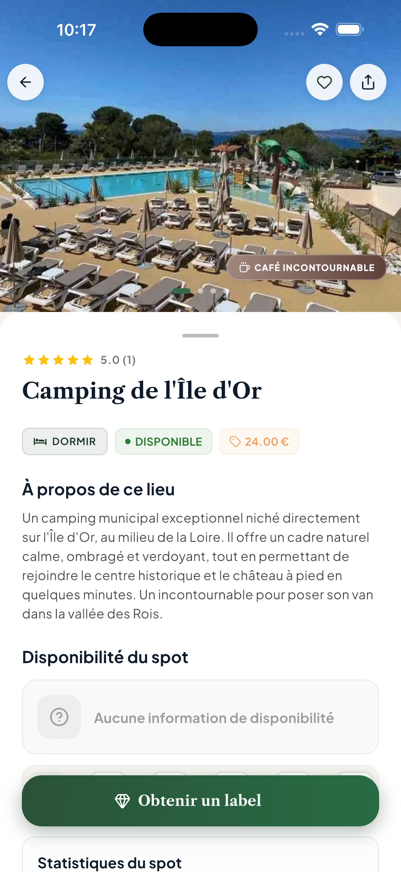 Spot pour dormir